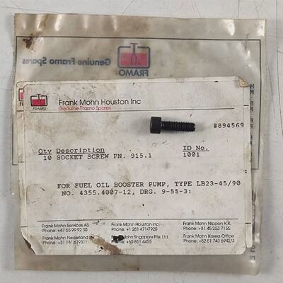 Enchufe Tornillo Identificacin 40407012033.0 ID 915.1 Para F