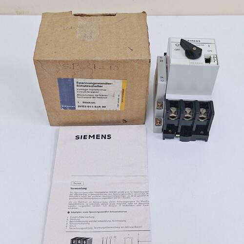 Siemens 3VE3 0116JA00 Voltage Transformer Circuit Breaker