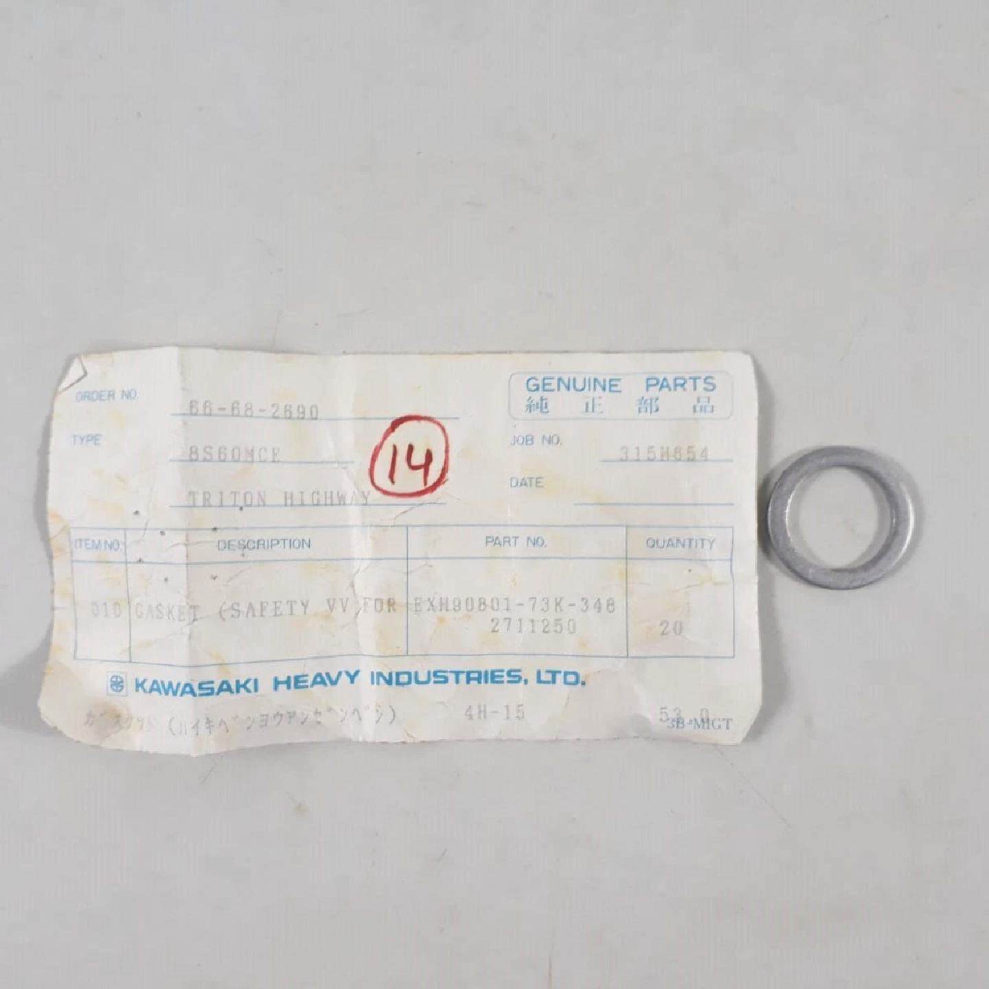 Guarnizione PN 9080173K348 2711250 Per Kawasaki 8S60MCE Orig - 实物图