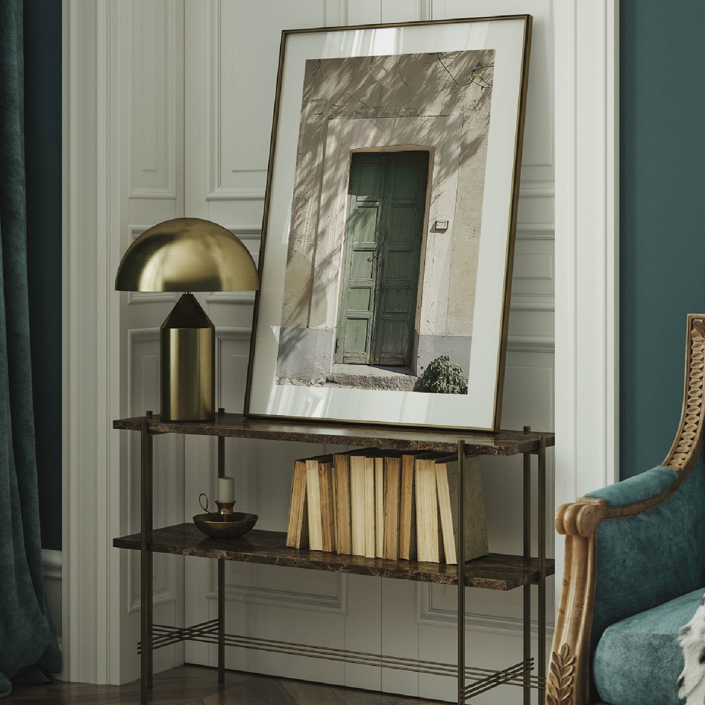 静谧之门客厅卧室沙发酒店民宿走廊建筑装饰画挂画艺术框油画壁画