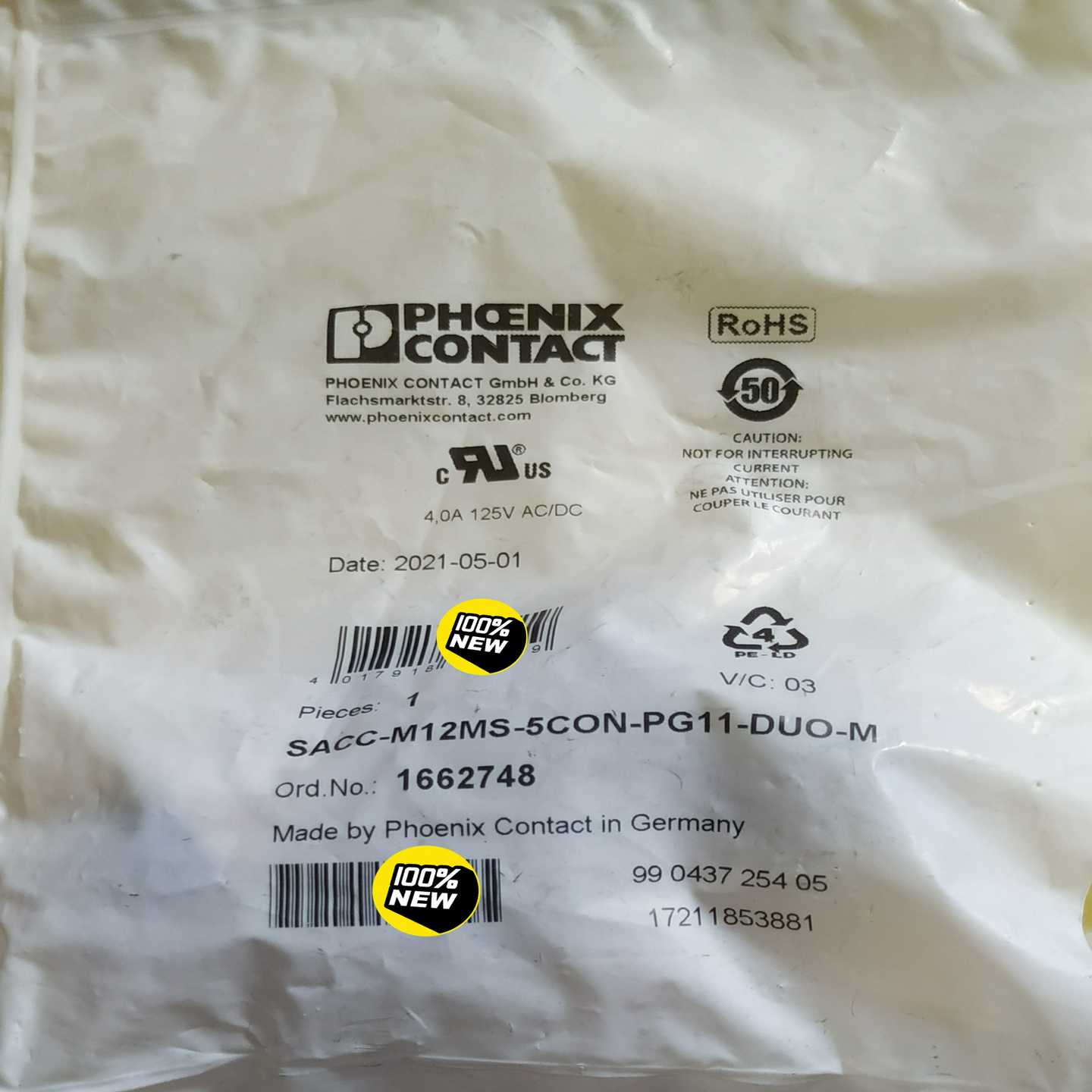 SACC-M12MS-5CON-PG11-DUO-M 166~询价