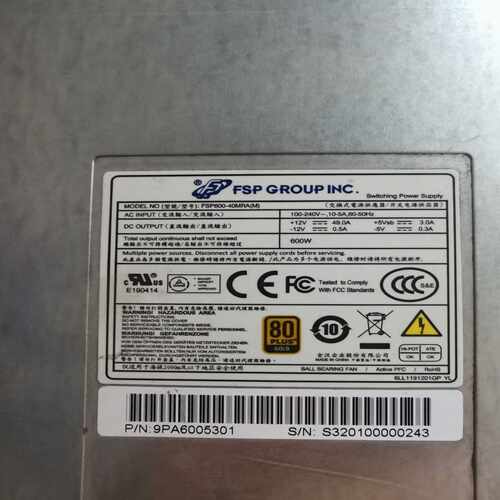 全汉 FSP600-40MRA(M) 600W 冗余电源模块~询价