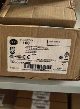 AB罗克韦尔100-C37KD00接触器，全新原装正品，瑞士