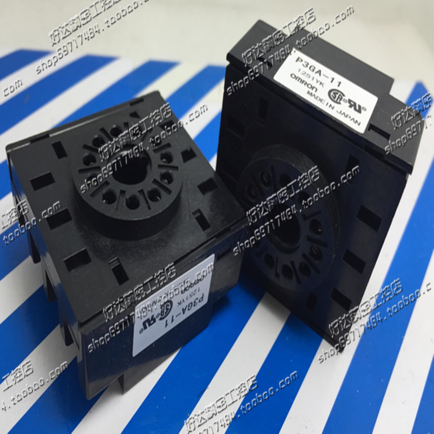 全新正品现货时间继电器附件底座P3GA-11圆11脚导轨安装型