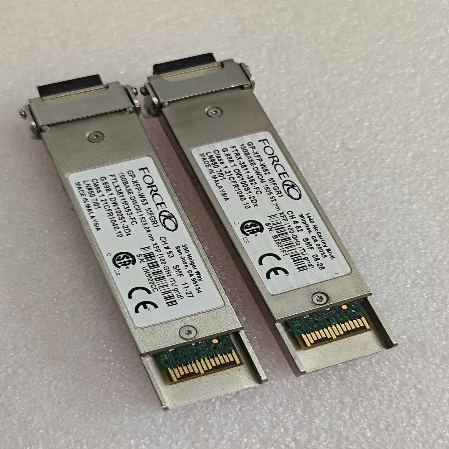 FORCE XFP光模块，10GBASE-DWDM，80km