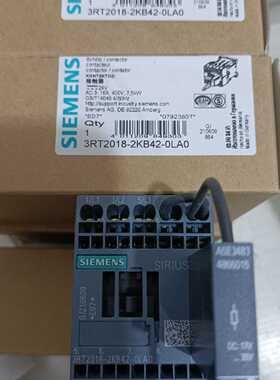 3RT2018-2KB42-0LA0西门子接触器全新原装现货包邮