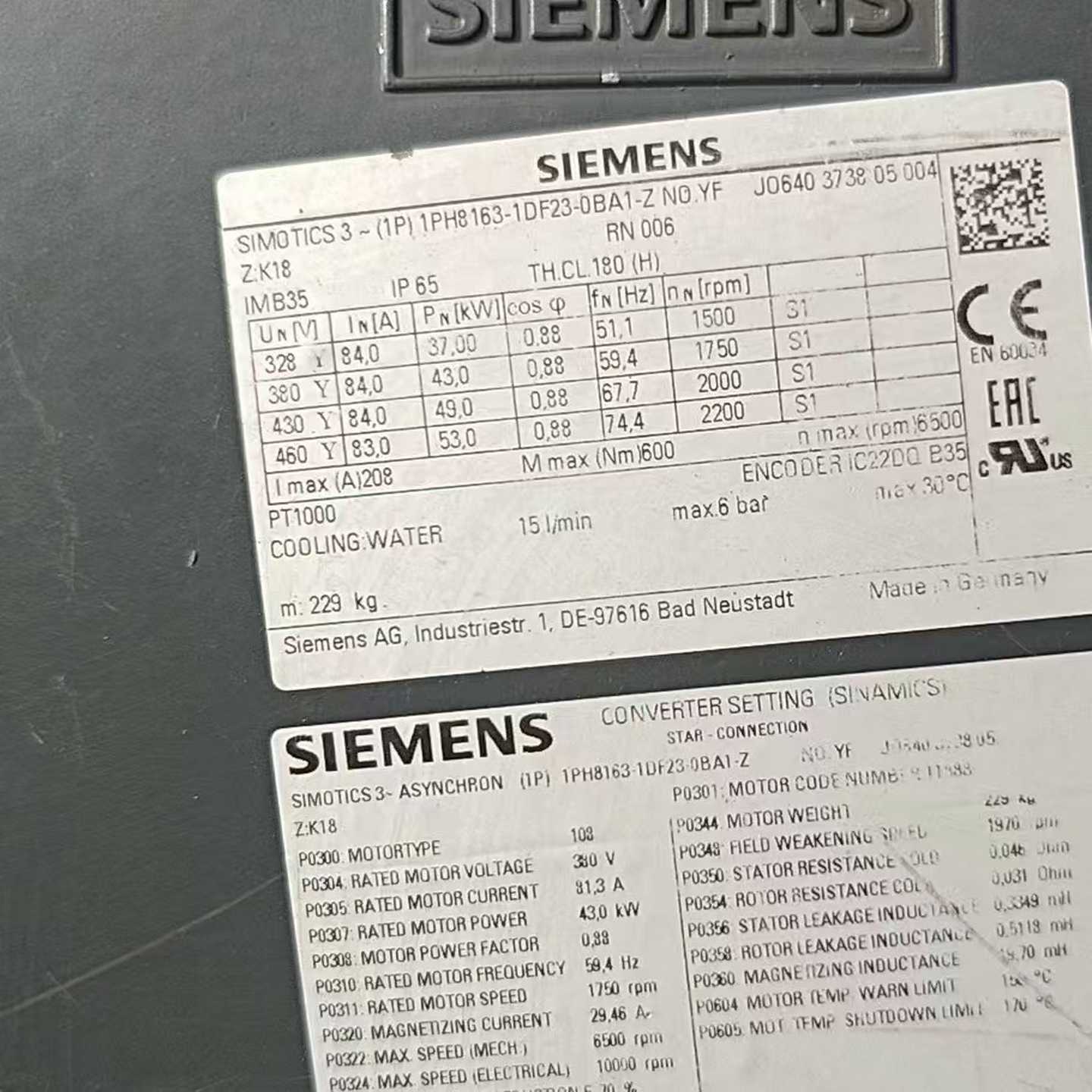 【请询价】1PH8163-1DF23-0BA1-Z K18 拆机现货