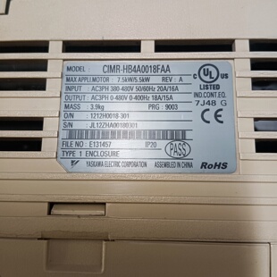 询价-安川H1000变频器CIMRHB4A0018FAC7.5