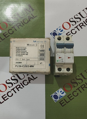 MOELLERPLS6-C20/2-MWMINITURECIRCUITBREAKER20A2POLE免