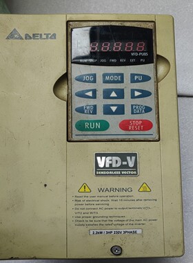 台达变频器VFD022V23A，2.2KW220VVFD--议价商品