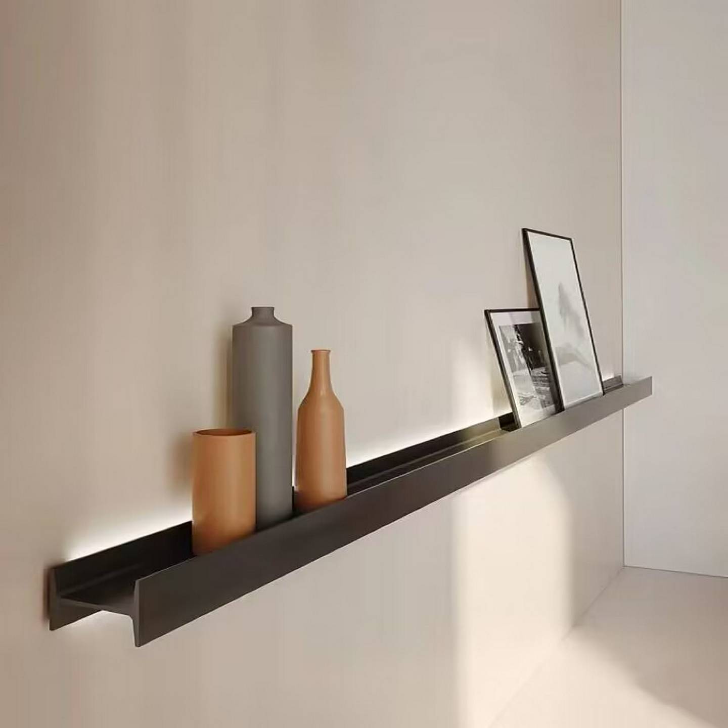 义大利浴室铝合金毛巾架加长H形工字钢置物架可订制枪灰色烤漆