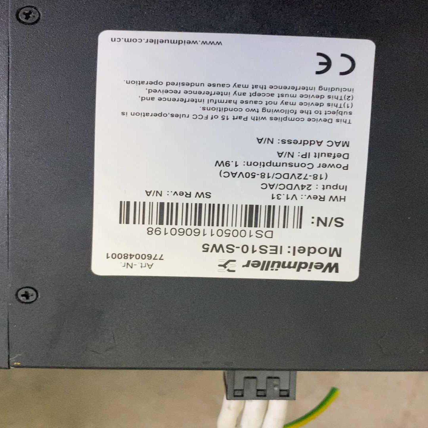 【议价】IES10-SW5魏德米勒交换机实图