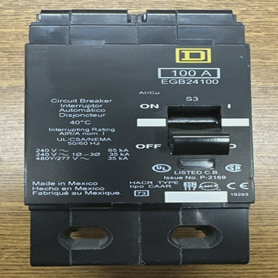 SQUAREDEGB241002P100A480VACCIRCUITBREAKER**USED-GUAR