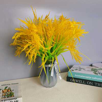 仿真麦穗稻谷水稻假花大麦开业塑料花装饰拍摄道具玄关客厅假摆件