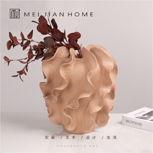 饰品摆件创意艺术品 现代轻奢花瓶花器样板间客厅装