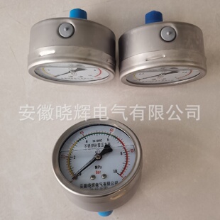 100BZ不锈钢耐震压力表轴向型安装 MPaBar双刻度值