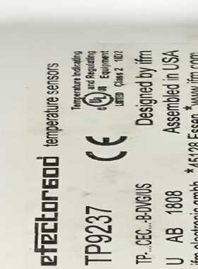 IFM易福门TP9237压力传感器压力传感器，询价