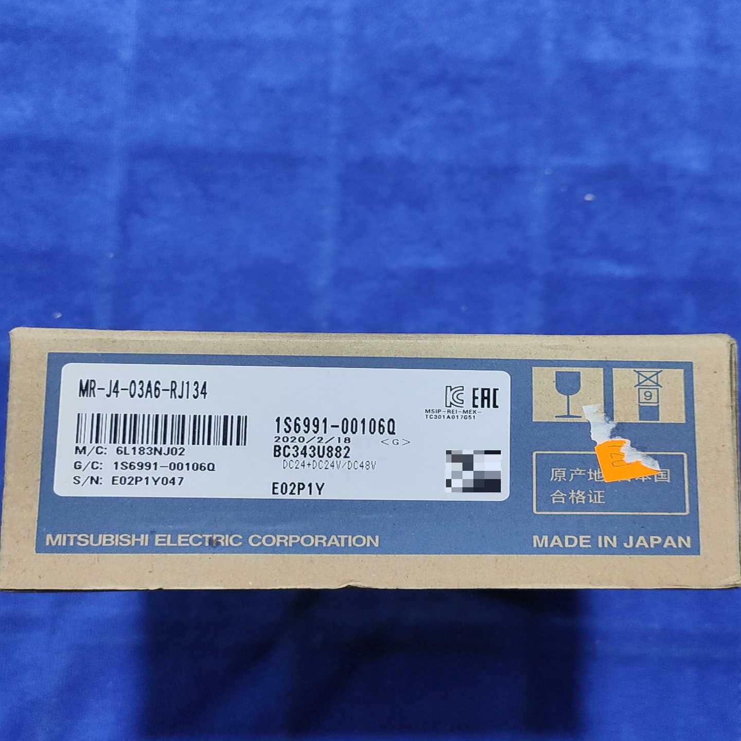 三菱伺服驱动器MR-J4-03A6-RJ134全新原装正品--议价商品