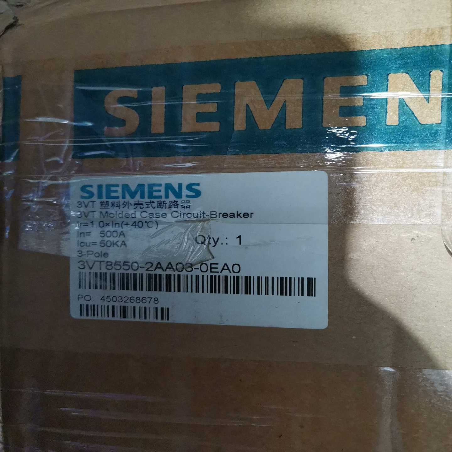 咨询-3VT8550-2AA03-0EA03VT塑料外壳式断