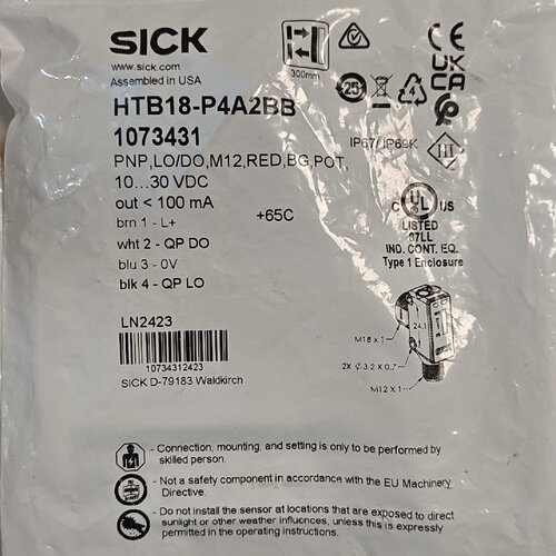 溢价-西克激光传感器HTB18P4A2BB订货号1073431
