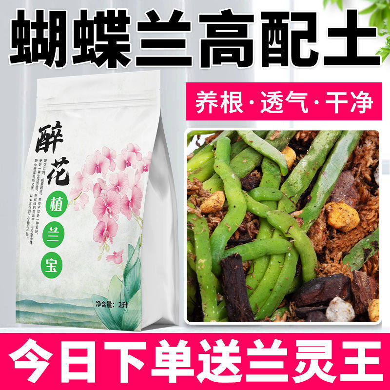 醉花植兰宝蝴蝶兰君子兰花专用混合基质植料营养土石斛兰科种