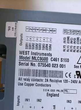 英国WEST仪器MLC9000C461S160询价
