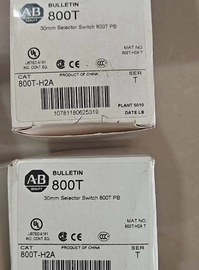 AB罗克韦尔800TH2A选择开关30mm标准旋钮白色-议价