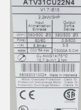 电气AltivarATV31CU22N42