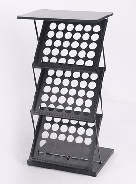 ins简约风办公折叠资料架落地款双面展示款多层摆放宣传厂家供应