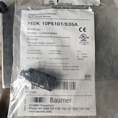 询价*Baumer堡盟FEDK10P5101S35A光电传感器