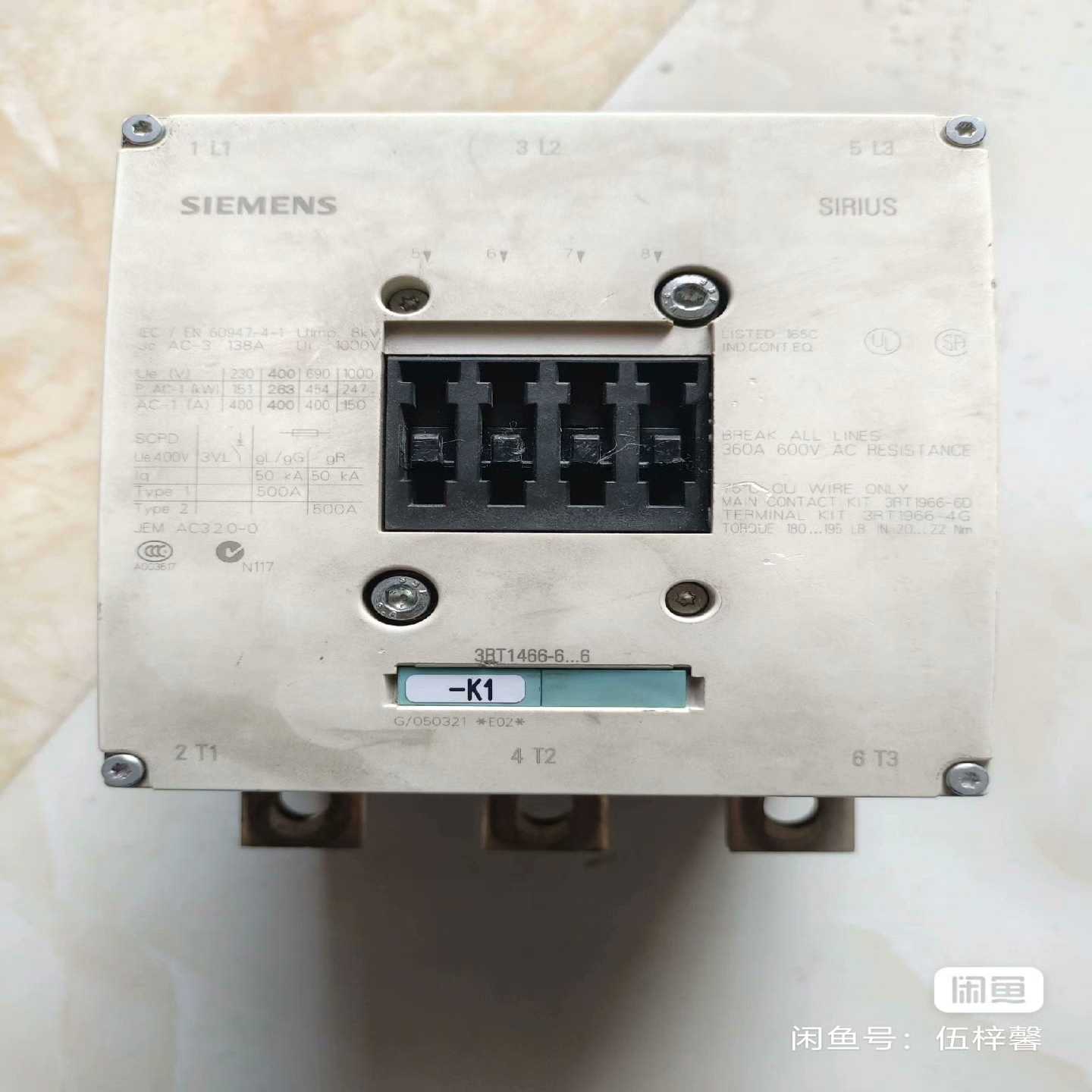 【议价】接触器3RT1466-6AP36，实图一只，适用