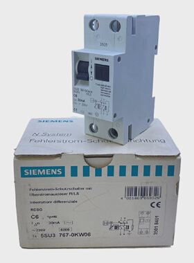 Siemens 5SU37670KW06 Corriente Residual 230V 30mA 5SU37670KW