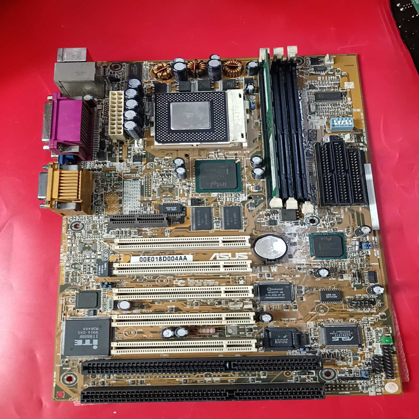 华硕810大板MEW集成声卡显卡网卡带5个PCI两个ISA槽【鑫鑫商