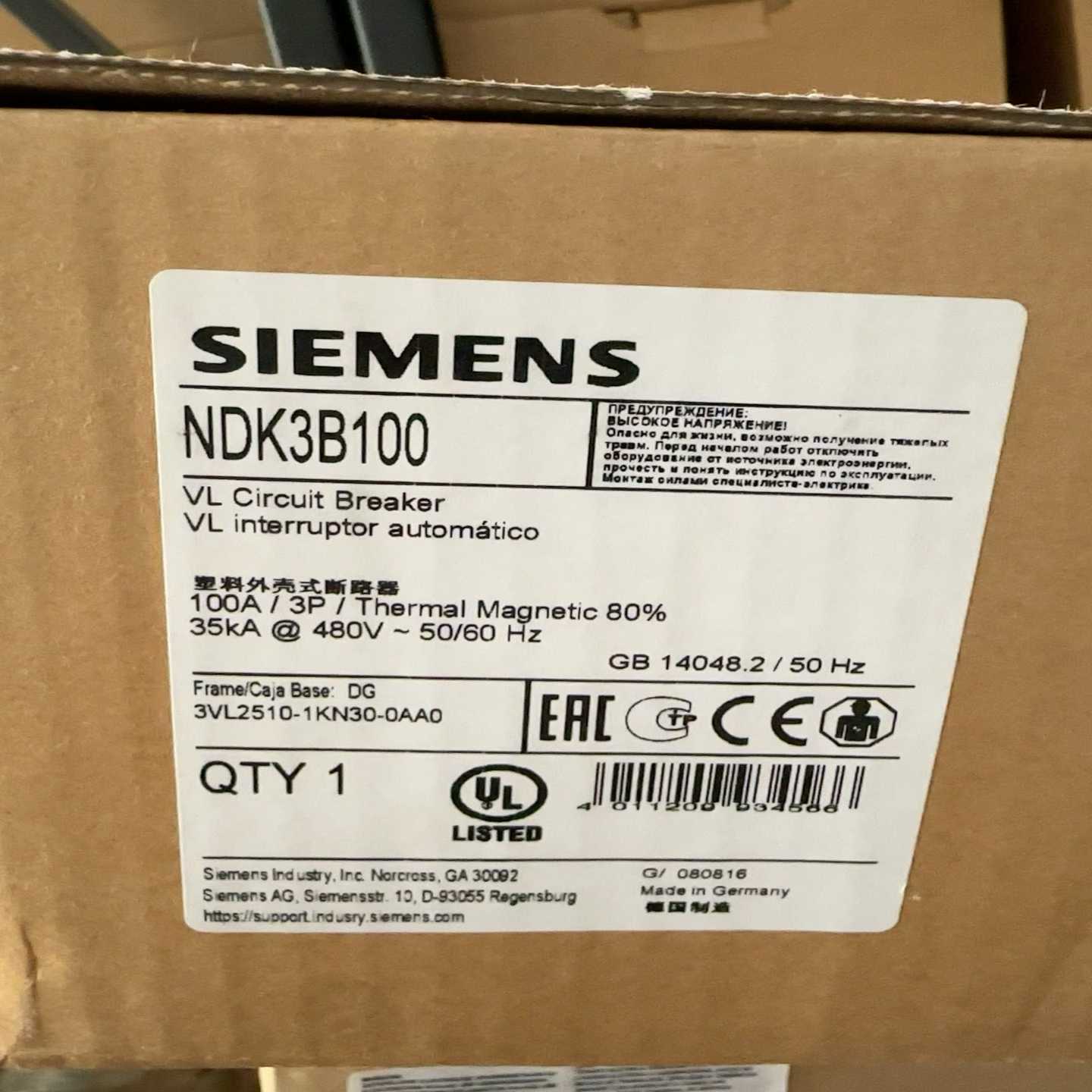 断路器NDK3B1003VL2510-1KN30-询价