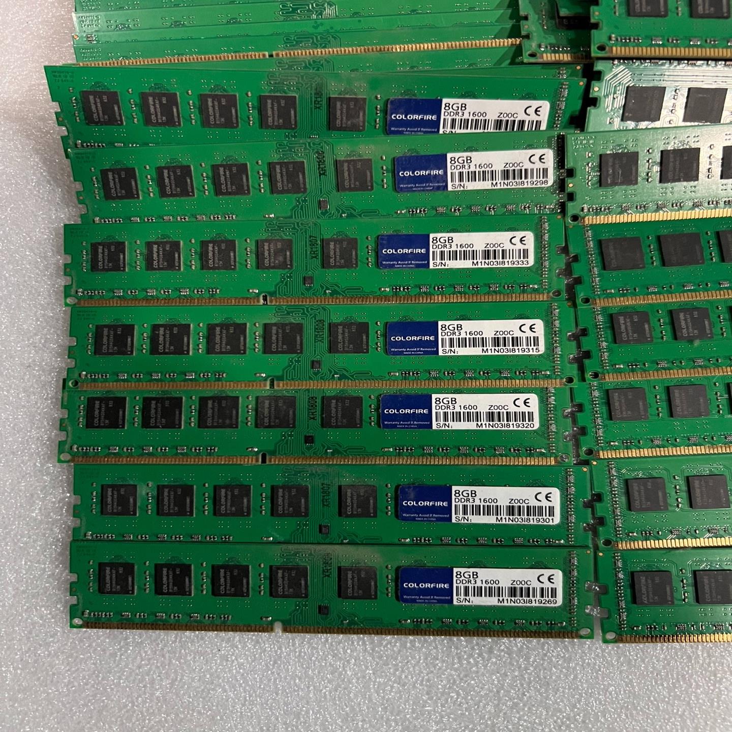 七彩虹ddr3 8GB 1600内存条 批量40根 成色