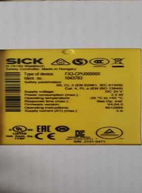 询价FX3-CPU000000德国西克v4.04