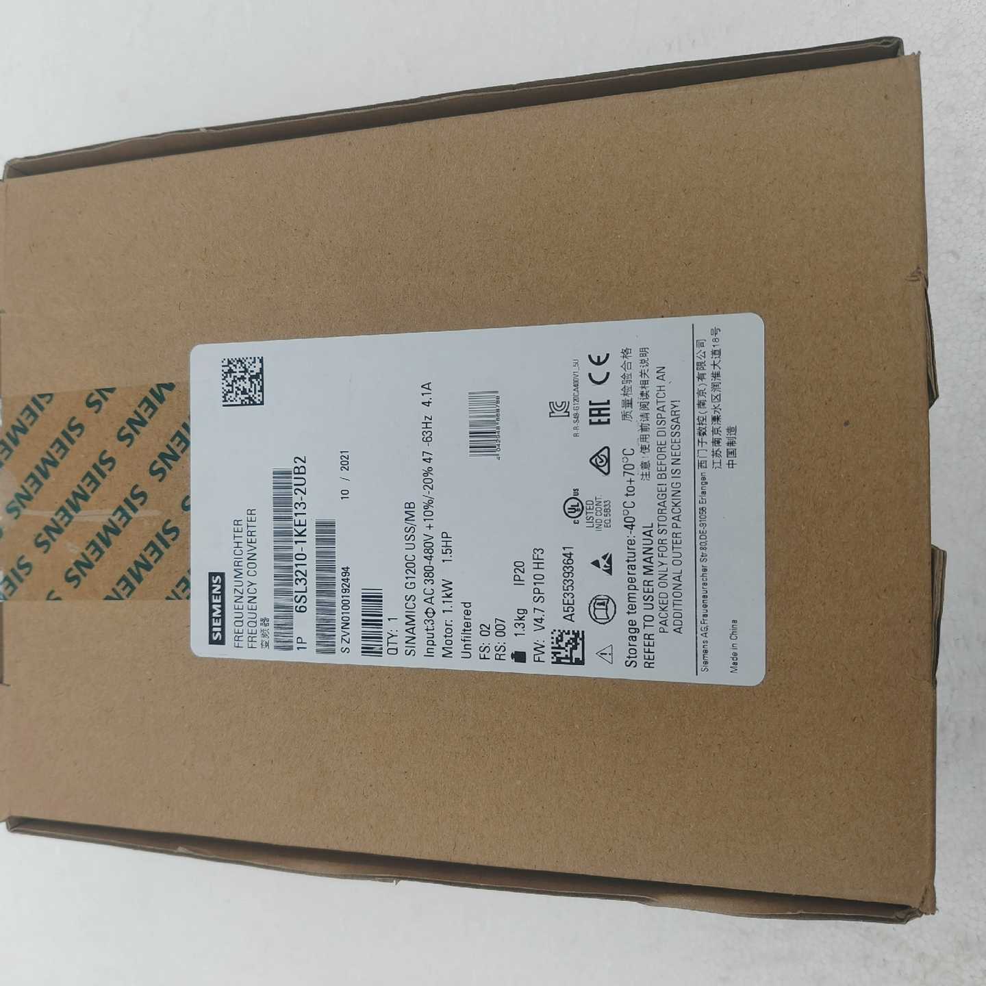 变频器6SL3210-1KE13-2UB2正议价