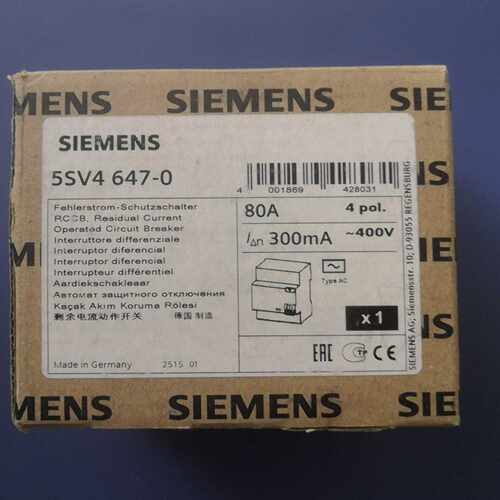 漏电保护器5SV4647-0 300mA 4P 80A~询价