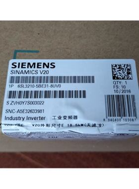 议价6SL32105BE318UV0西门子V20变频器18.5KW三相 6SL3210-5BE31-