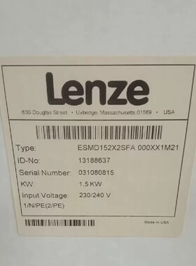 议价New Original Lenze Frequency Converter Esmd152x2sfa Stoc