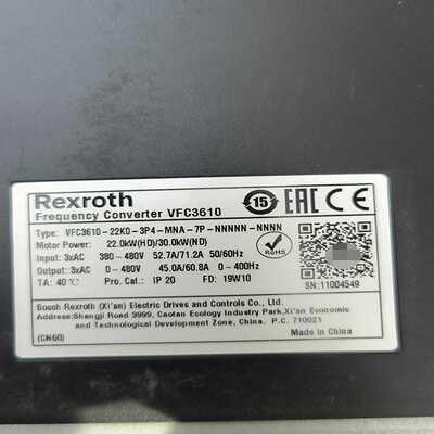 力士乐变频器 VFC3610-20K0-3P4~询价