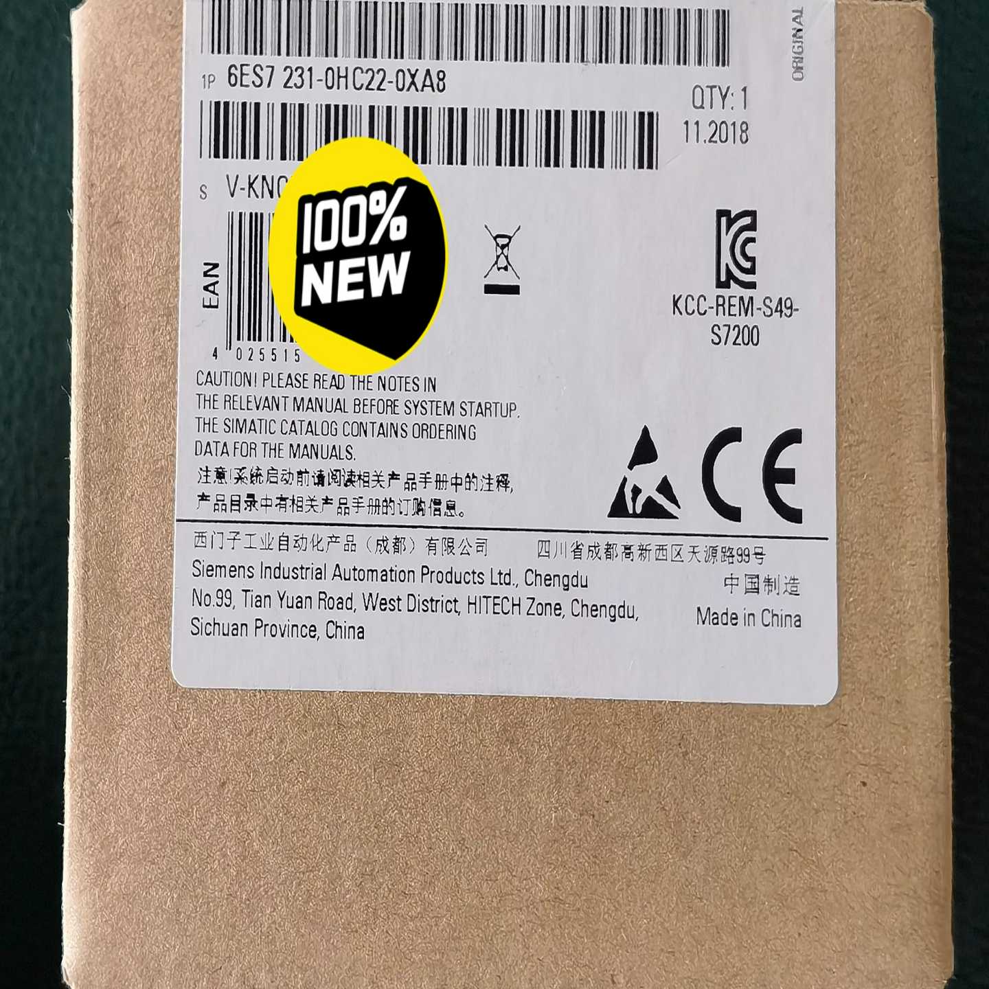 未开封6ES7231-0HC22-0XA8产品质保一年询价
