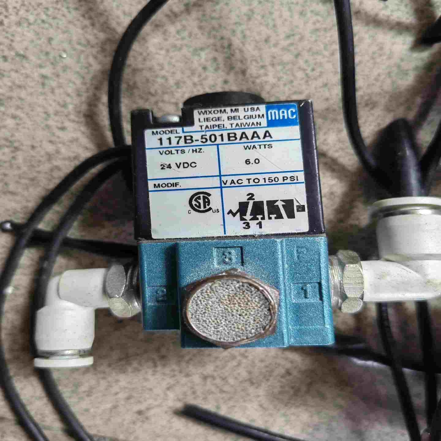 ：MAC电磁阀117B-501BAAA：实物图片：现~询价