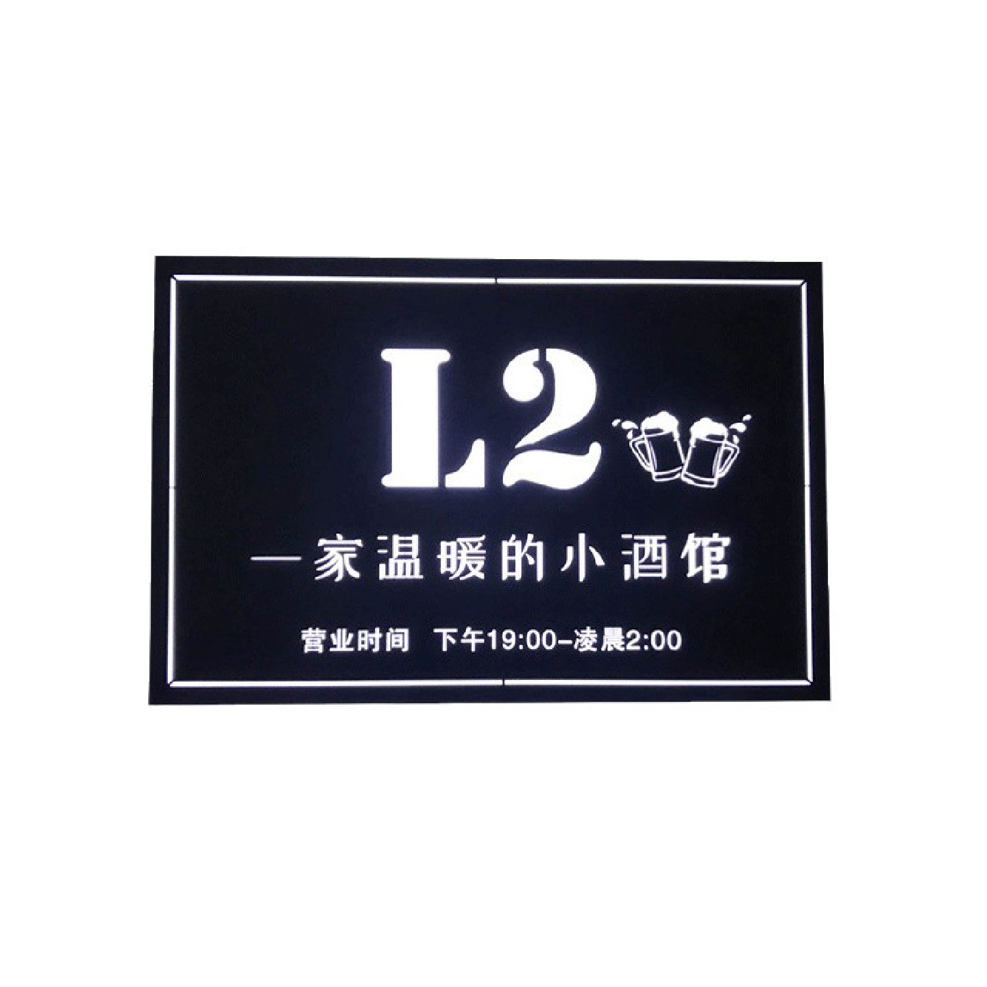 批发欧式铁艺复古烤漆LED发光侧招亚克力型户外灯箱广告牌导视牌