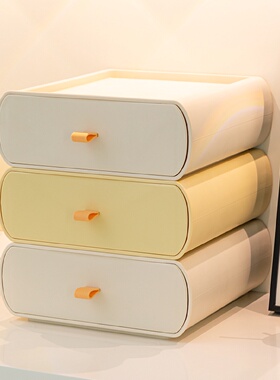 入户玄关收纳盒摆件家居客厅电视柜奶油风装饰品抽屉式钥匙储物箱
