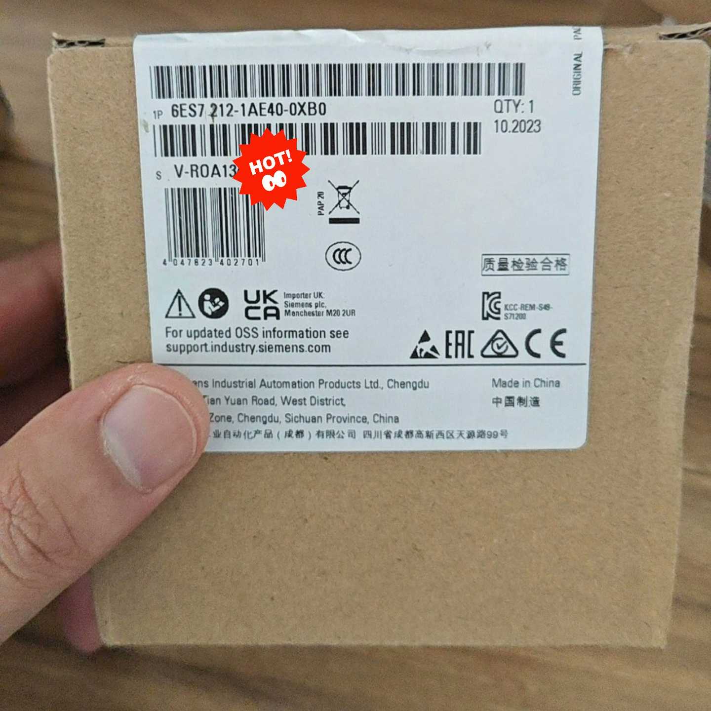 未拆封6ES7212-1AE40-0XB0当天发询价