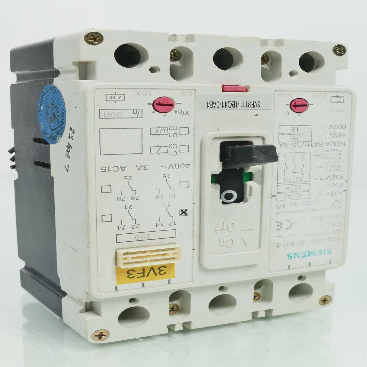 Siemens3pol.Schutzschalter3VF3111-1BQ41-0AB13VF3111-1