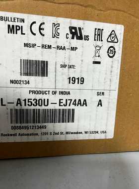 AB罗克韦尔伺服电机MPL-A1530U-EJ74A询价