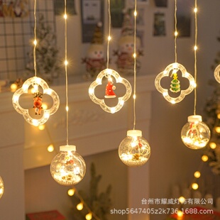 LED皮线窗帘灯商场橱窗装 饰灯 饰圣诞房间装 饰灯圆环圣诞圆球装