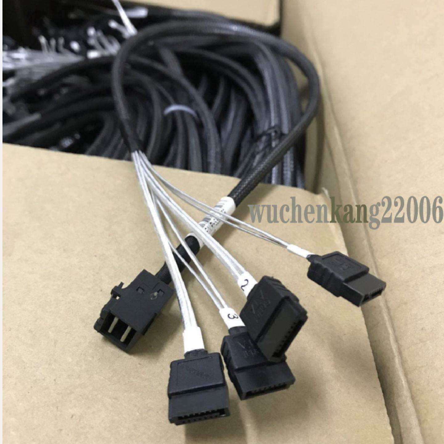 供应安费诺反向Mini SAS线 AMP品牌一分四SATA转背板数据线*